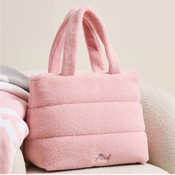 Victoria's Secret Handbags - Victoria's Secret Pink Plush Tote Bag